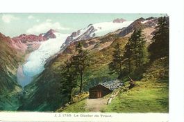 Le Glacier de Trient , Gletscher bei Trien Valais, Alphütte