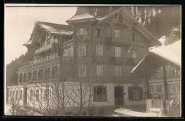 Foto-AK Adelboden, Hotel Bellevue im Sch
