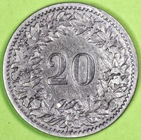 1883 / FR. 0.20 - MÜNZE / RECHT GUT ERHALTEN !