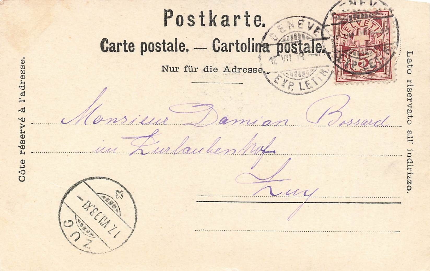 Cartoline postali: Geneve tram Straßenbahnen – Usato da Biasca venduto da Blenio71 1