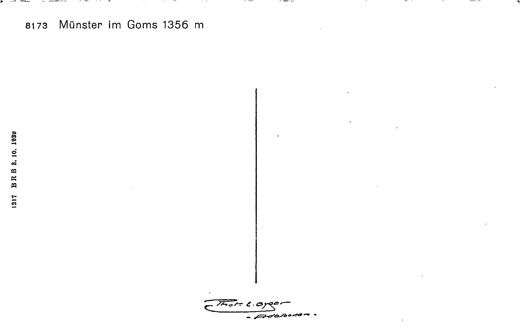 Cartoline postali: Münster im Goms, E. Gyger – Usato da Ottikon b.Kemptth. venduto da Neptun1974 1