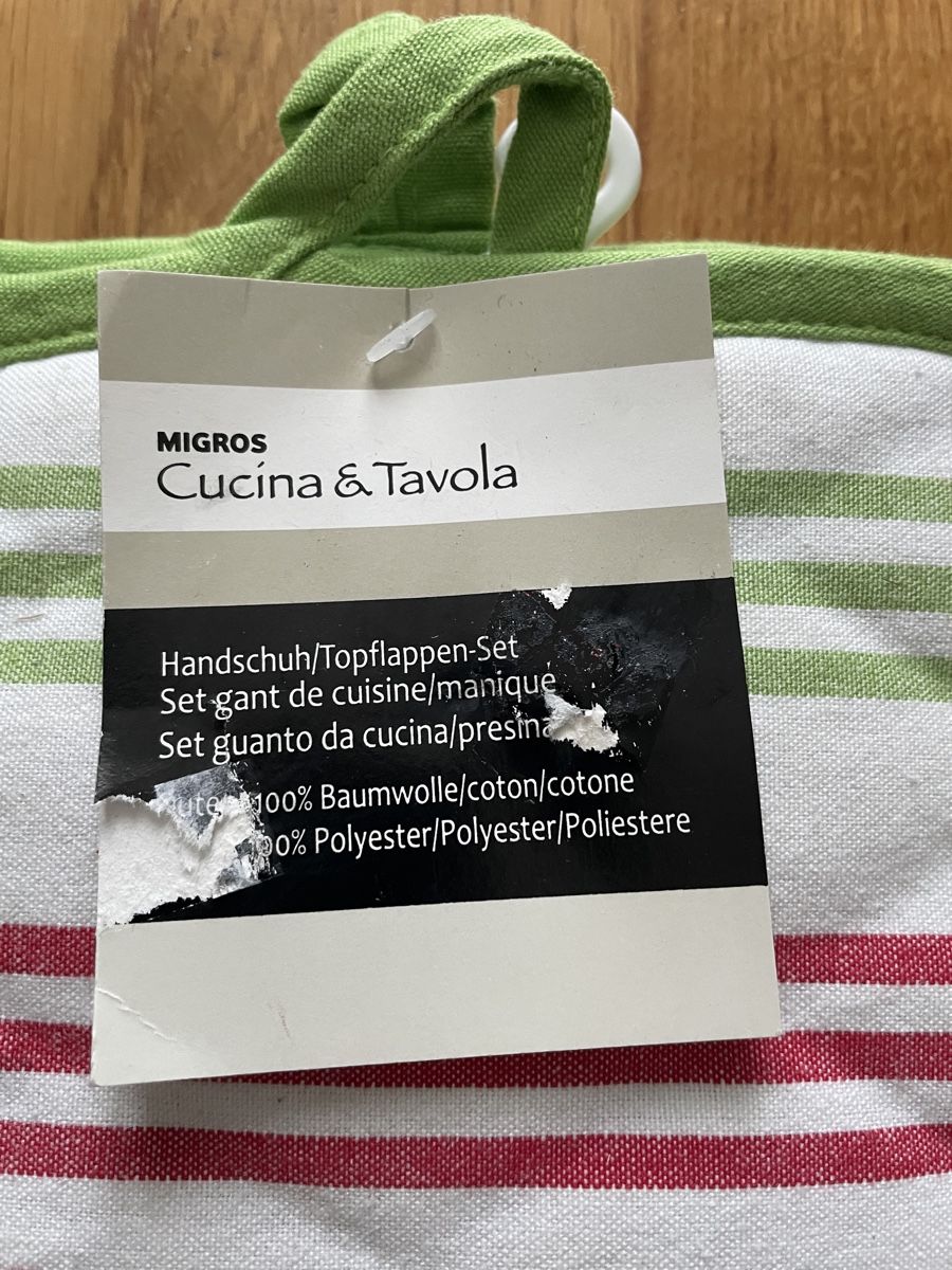 Migros Guanti & manicotti: Handschuh/Topflappen-Set – Nuovo (secondo la descrizione) da Zürich venduto da silab69 2
