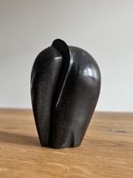 Elefant Holzfigur schwarz 10 cm – vintage Skulptur midcentur
