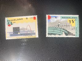 Niederlande 1987 Europa CEPT Satz Architektur postfrisch