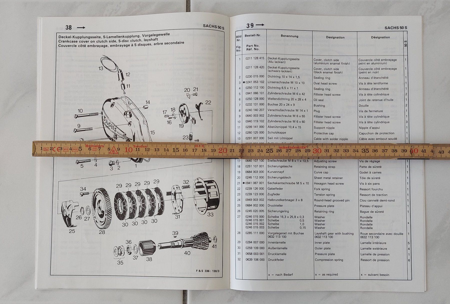 Motosacoche Documenti: Ersatzteileliste Mofa Motor Sachs 50 S – Usato da Schenkon venduto da TG10 2