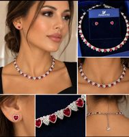 Swarovski LALA Halskette mit Herz-Kristallen – NEU / ungetra