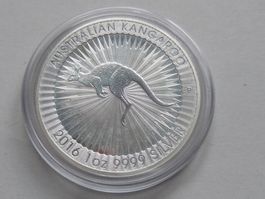 Australien 1 Dollar Unze 2016 Känguru Feinsilber