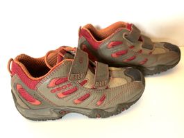 Geox Kinderschuhe Gr. 30 mit Klettverschluss oliv orange rot
