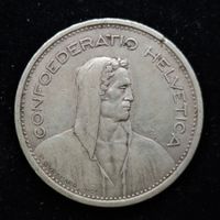 5Fr. 1931 10 Sterne über dem Kopf Silber 835/1000