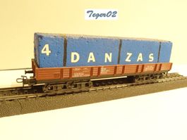 Märklin. H0 4473 DB Niederbordwagen mit Container