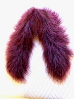 Eleganter Winter Kunstfell Kragen, Farbe bordeauxrot