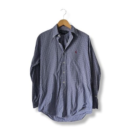 Chemise Ralph Lauren à carreaux bleus et blancs taille S