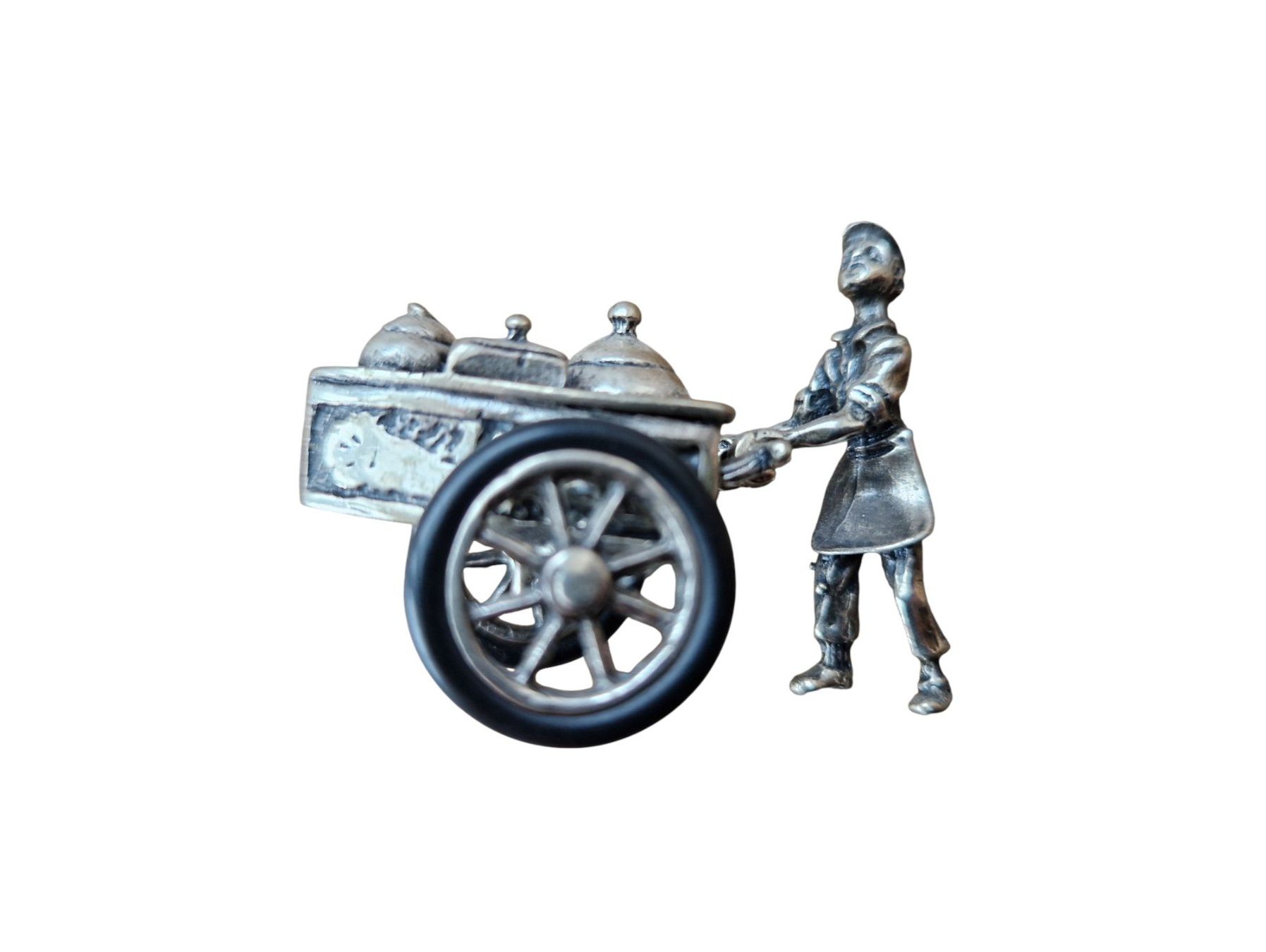 Statuette: Figur Miniatur Silber Strassenverkäufer – Usato da Mörschwil venduto da wunderkiste44 2
