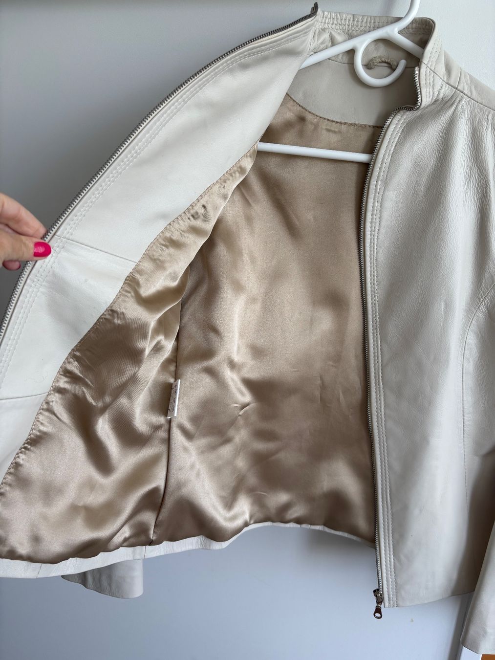 Giacche: Real leather off-white jacket size m – Usato da Steinhausen venduto da ChromeVintage 2