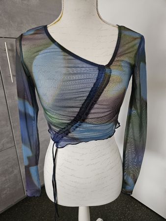 Pull&Bear Mesh Top Damen Grösse XS Mehrfarbig Netzstoff