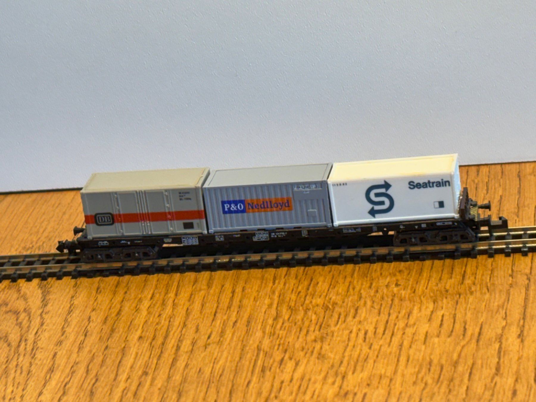 Modellini di ferrovie: L2423: Containerwagen (Spur N) – Usato da Birsfelden venduto da Birs_25 1