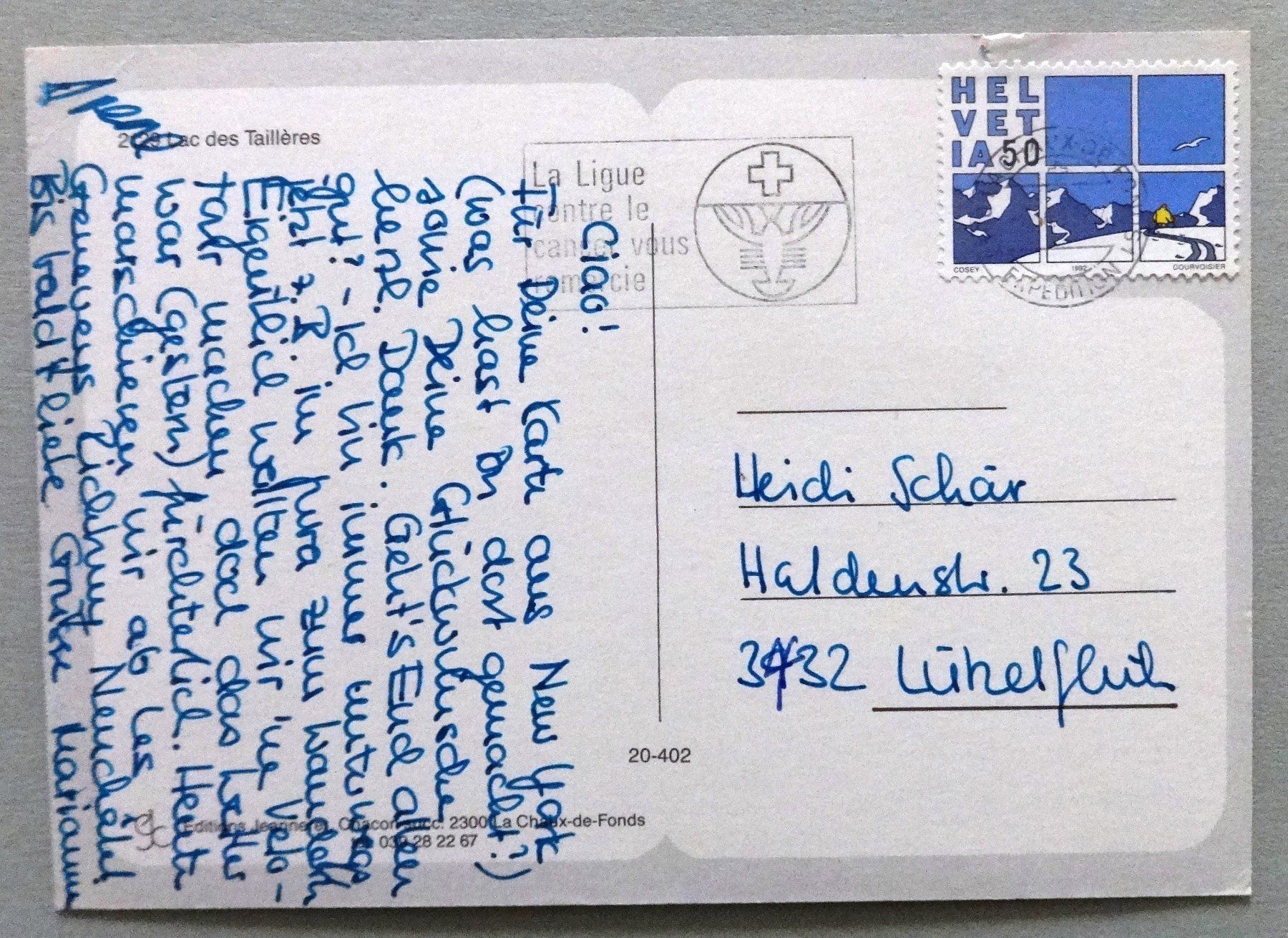 Cartoline postali: Lac des Taillères – Usato da Fétigny venduto da Billy2miny 1