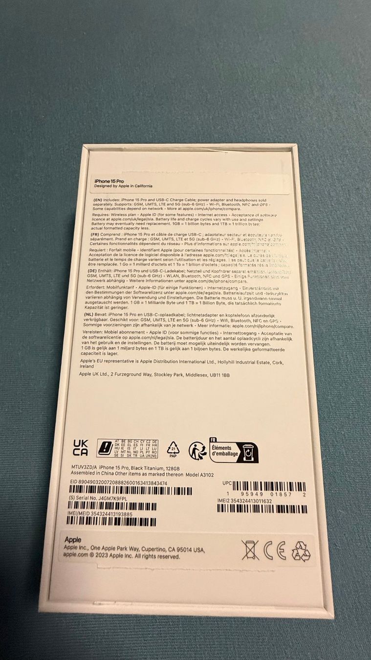 Apple Portables: iPhone 15 Pro,128 GB,Black Titanium – D'occasion à Obergerlafingen par Moorfrosch 5