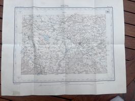 Carte topographique Ruswil 1891-1906, rare, vintage!