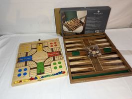 Spiele Set Atmosphera Backgammon und Mensch ärgere dich nich