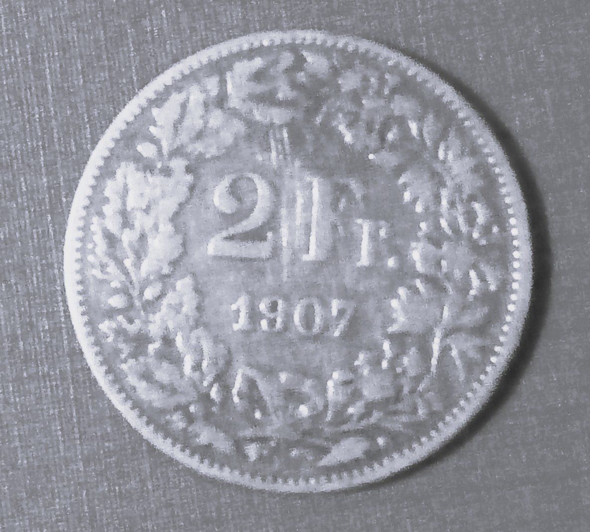 Tutti le monete: CH 2Fr.- Münze 1907 – Usato da Kehrsatz venduto da Bernherb2 1