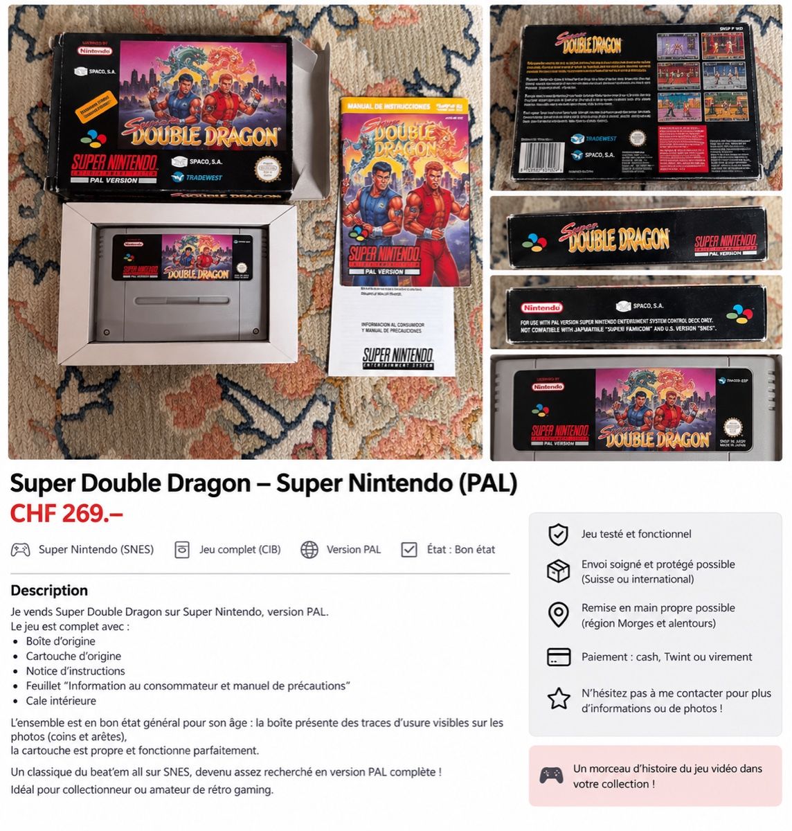 Nintendo Jeux: Jeu SNES – D'occasion à Gollion par nun_tcl6