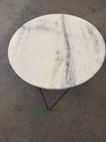 Marmor Beistell Tischli weiss/grau meliert