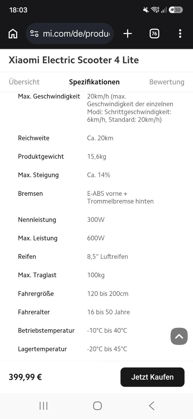 Xiaomi Kickboard: Xiaomi 4 Lite 2. Gen – D'occasion à Thun par jes_7ypg 2