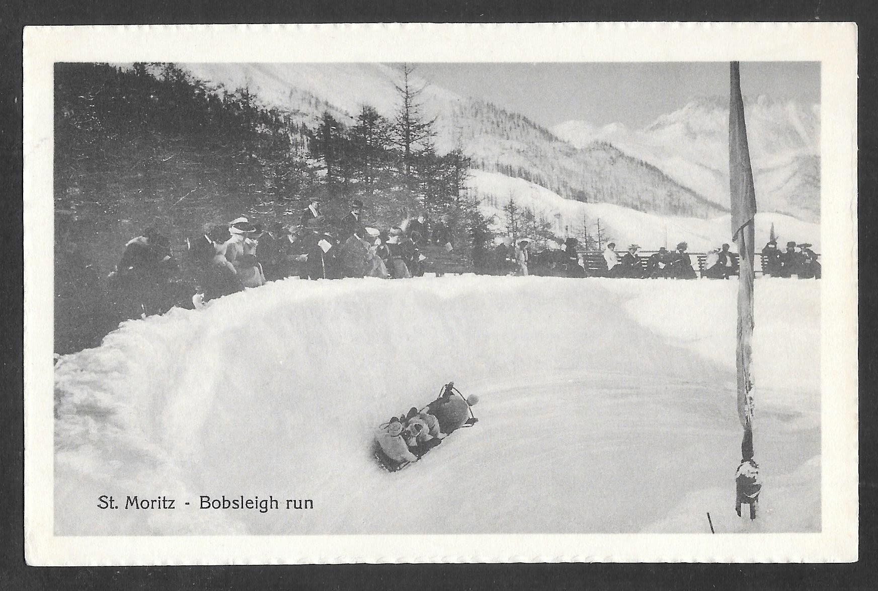 Cartoline postali: St. Moritz Bobsleigh run – Usato da Olten venduto da clotaldi