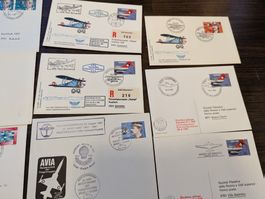 19 FDC Luftfahrt und Ballonfahrt Swissair etc 70er 80er Jahr