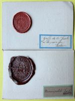 LOCLE - 2X Cachets 19ème S.- MUNICIPALITÉ & GREFFE - Ø 34mm
