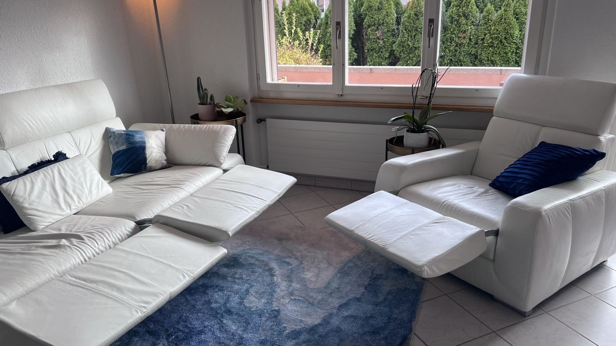 Sofas: Polstergruppe - Weiss - Echtleder – Gebraucht aus Uetendorf von Yves_04 4