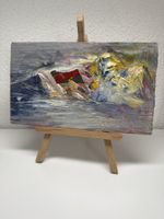 Original abstraktes Acrylbild – signiert – moderne Kunst – U