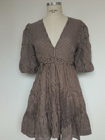 Vichy Leinenkleid Gr.S Zimt,Natur  NEU  FAITHFUL the brand