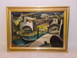 Gemälde/Ölbild Vivaldo Martini "Le gondolier"(Der Gondolier)