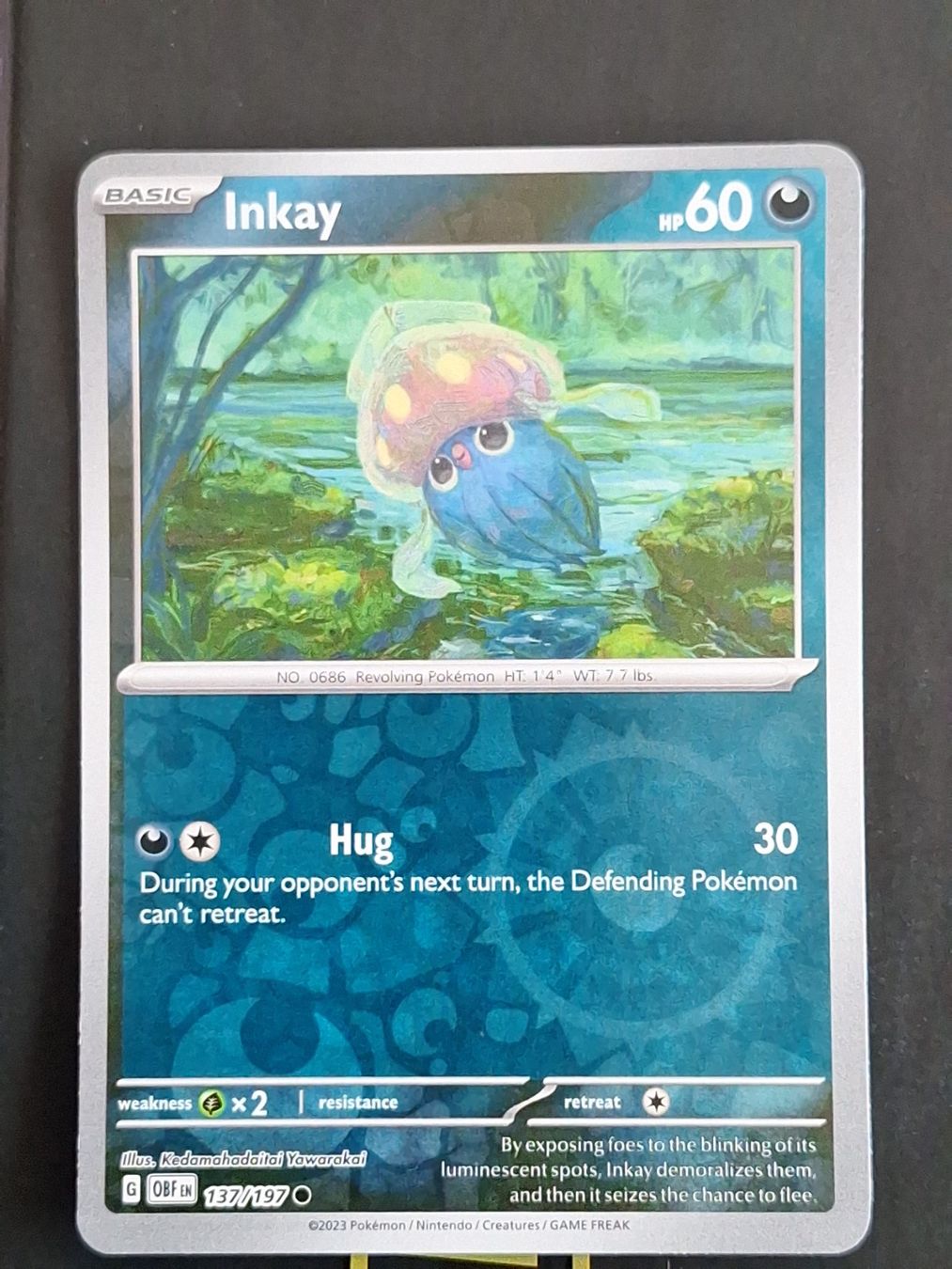 Pokémon Carte collezionabili: Inkay - Pokemon Reverse Holo Obsidian Flames – Usato da Altstätten SG venduto da GGsGameshop