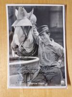 Harold Lloyd, Original Autogramm auf Postkarte in s/w