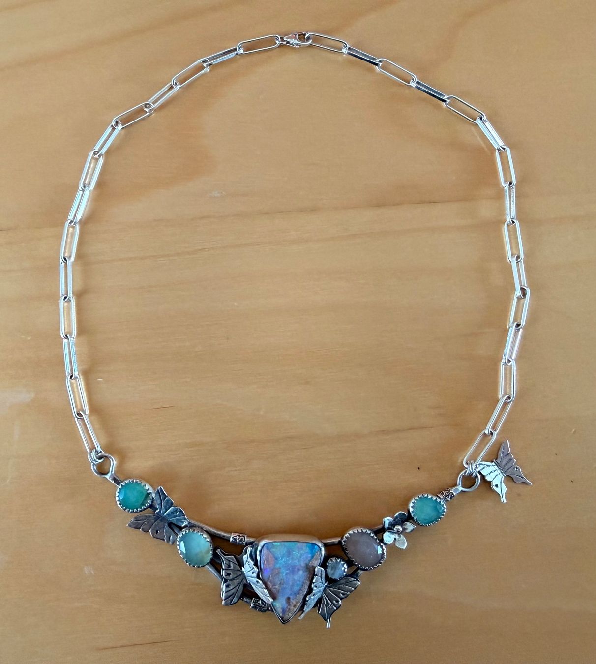 Ketten: Silber Collier mit Australischem Pipe Opal – Neu (gemäss Beschreibung) aus Frauenfeld von Scleo 1