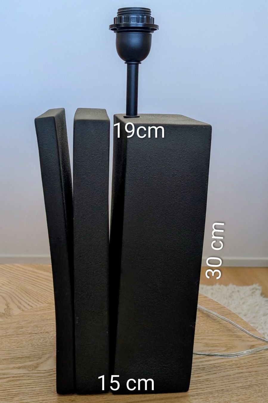 Lampen: Lampe de table LINEA SETTE socle grès anthracite – Gebraucht aus Collombey von moribana 2