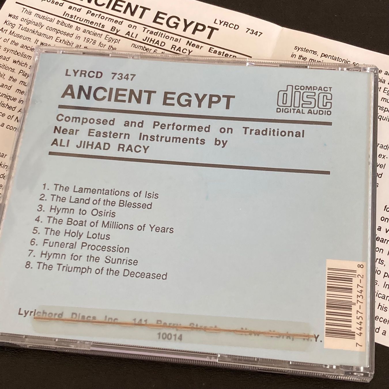 CD: Ali Jihad Racy - Ancient Egypt – Usato da Bern venduto da Ntsamina 1