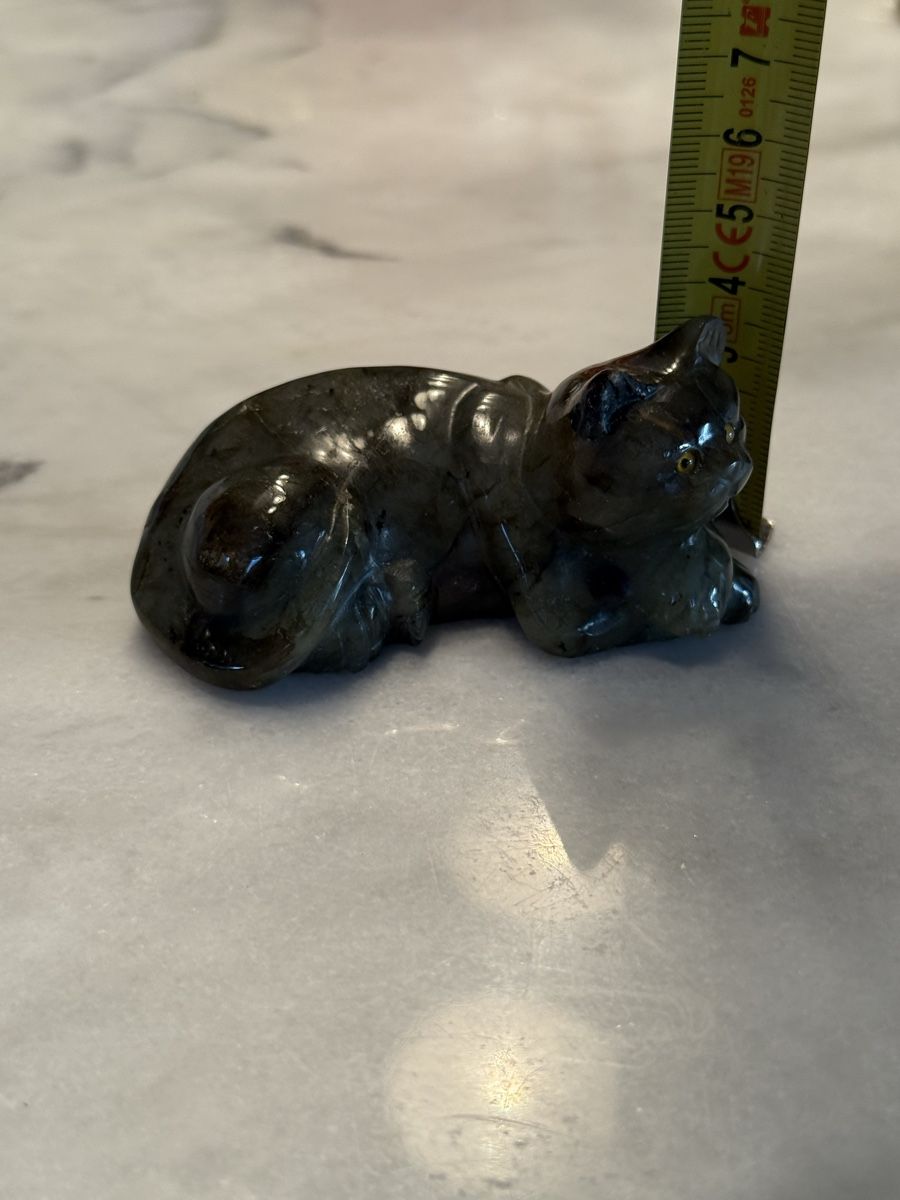Figurines: Labradorit Katze, Edelstein-Katzenfigur – D'occasion à Aarburg par Schatzaffe 4