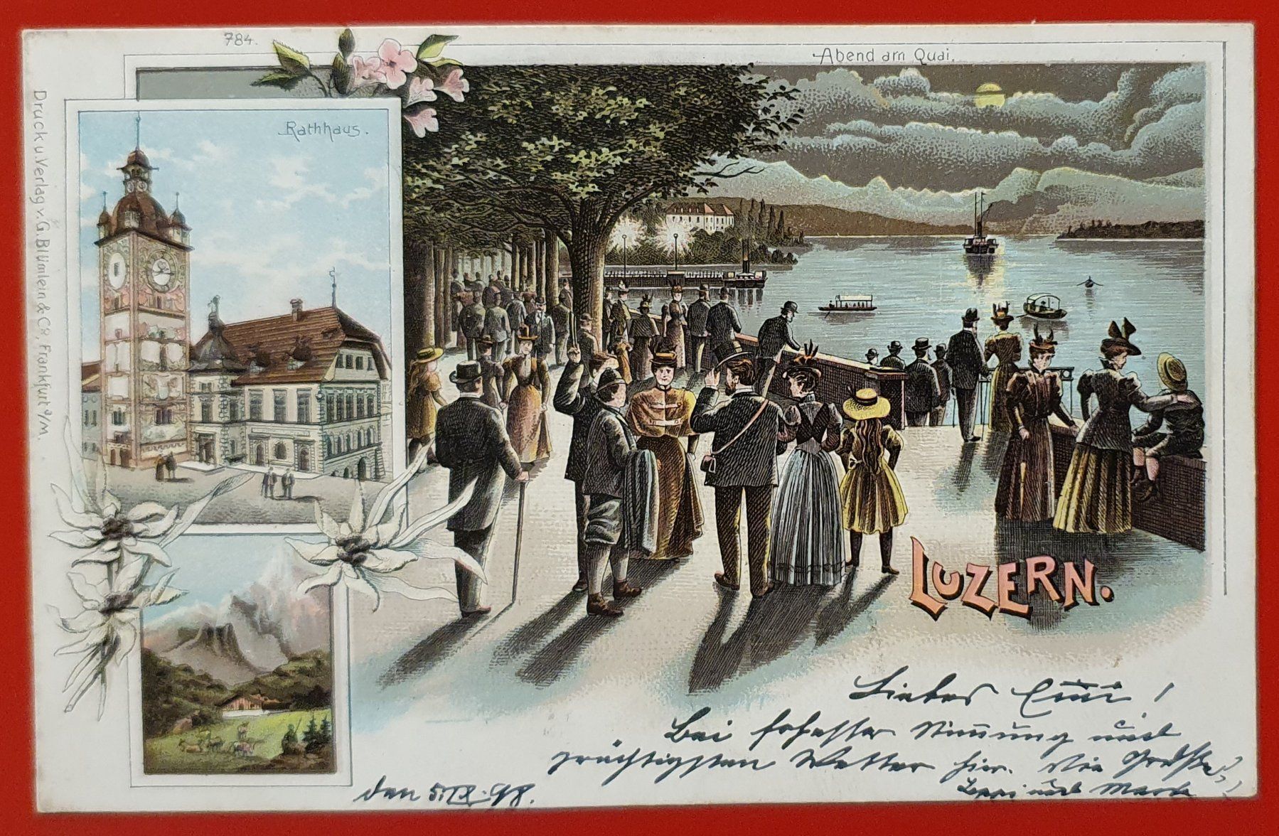 Cartoline postali: Luzern 1898 – Usato da Kreuzlingen venduto da Rschweiz1