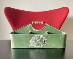 Grüner Metall Flaschenhalter Loberon Shabby Chic