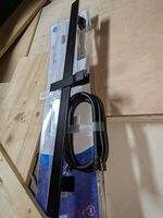 Glissière de douche avec flexible 150cm noir mat, neuf