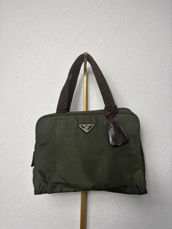 Sac Prada Vintage Nylon Tessuto Kaki - Authentique