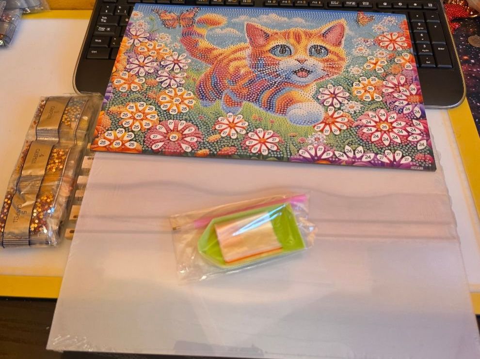 Kit bricolage: DIAMOND PAINTING TABLETT KATZE – Nuovo e nell'imballaggio originale da Dintikon venduto da bonita099
