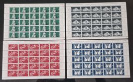 1948 : Serie Nr. 281 - 284 im Bogen, postfrisch **