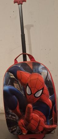 Spiderman Kinderkoffer mit Rollen und Griff