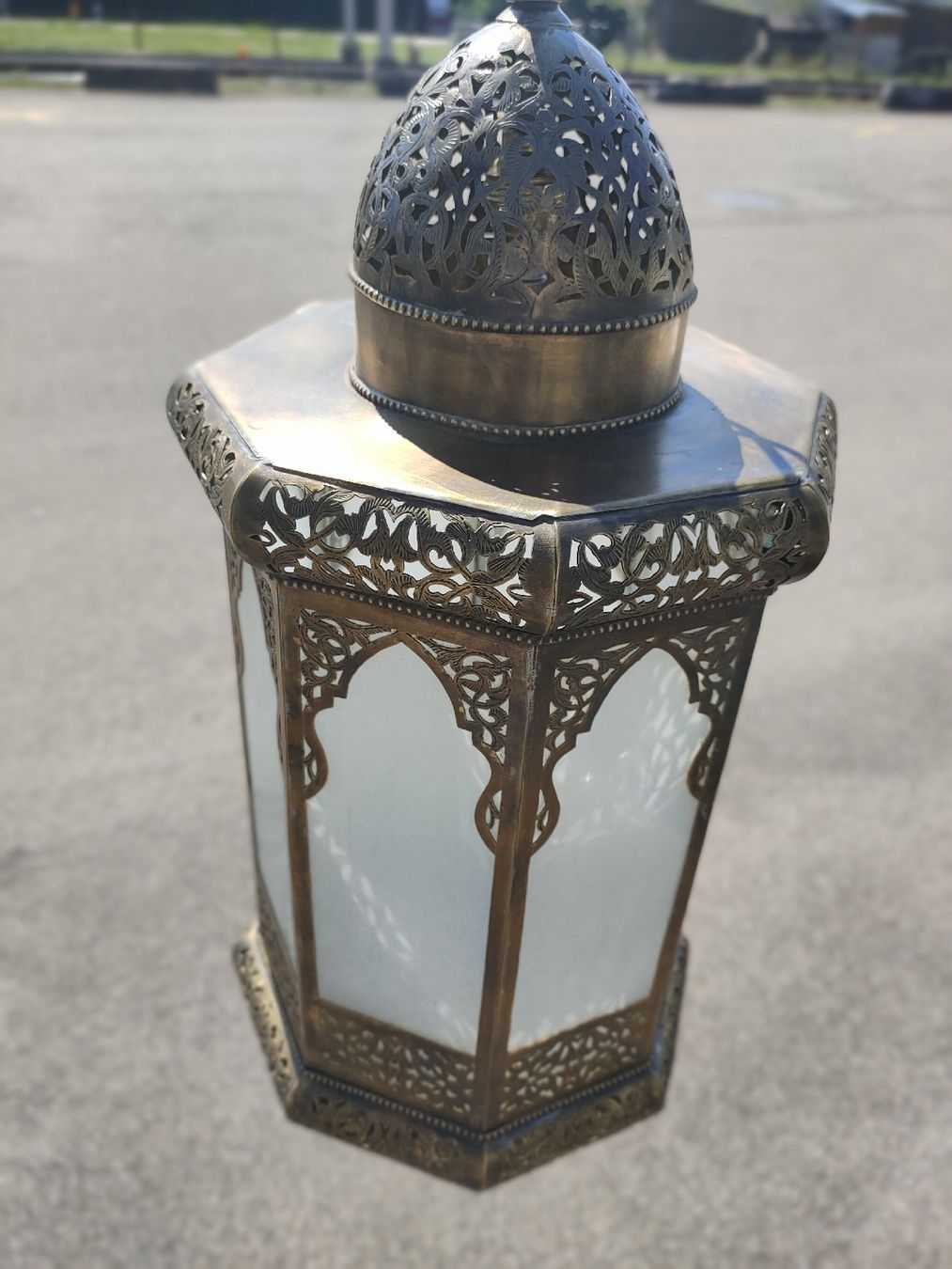 Lampen: Orientalische Hängelampe, Messing, Glas, Herbstdeko! – Neu (gemäss Beschreibung) aus Kreuzlingen von Annig-56 4