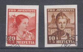 Découpe du bloc Pro Juventute 1941 oblitéré 320.--
